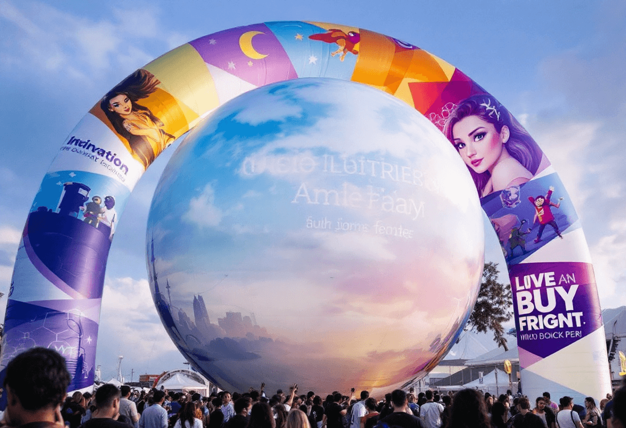 Structure modulaire publicitaire en salon